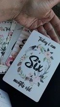 12 hojas de tarjetas de hito para bebé recién nacido, registro de crecimiento mensual, tarjetas fotográficas para compartir fotos, hito de fotos para bebé infantil