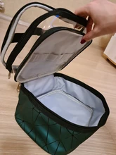 Bolsa de maquillaje transparente multifunción para viaje, organizador de artículos de tocador con diamantes de moda, resistente al agua, almacenamiento de maquillaje para mujer