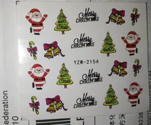 Nail-Sticker Snowman-Designs New-Year-Slider Xmas-Decals Tattoo Full-Cover Christmas