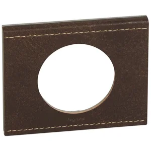 

Legrand celiane brown texture leather frame 1st 069401