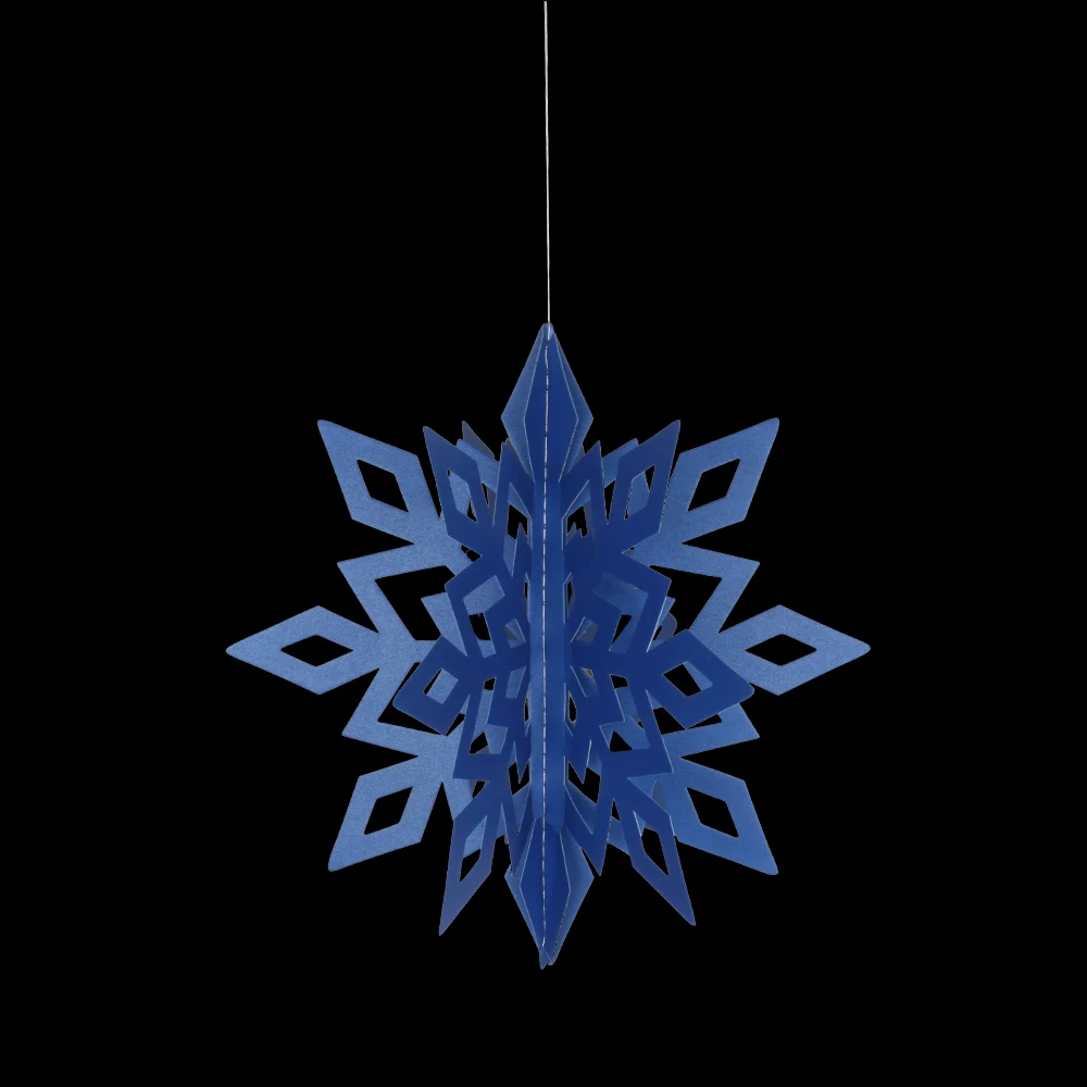 6 шт./упак. зимние вечерние Рождественские снежинки украшения 3D полые Снежинка из бумаги гирлянды настенные подвесные рождественские украшения - Цвет: E