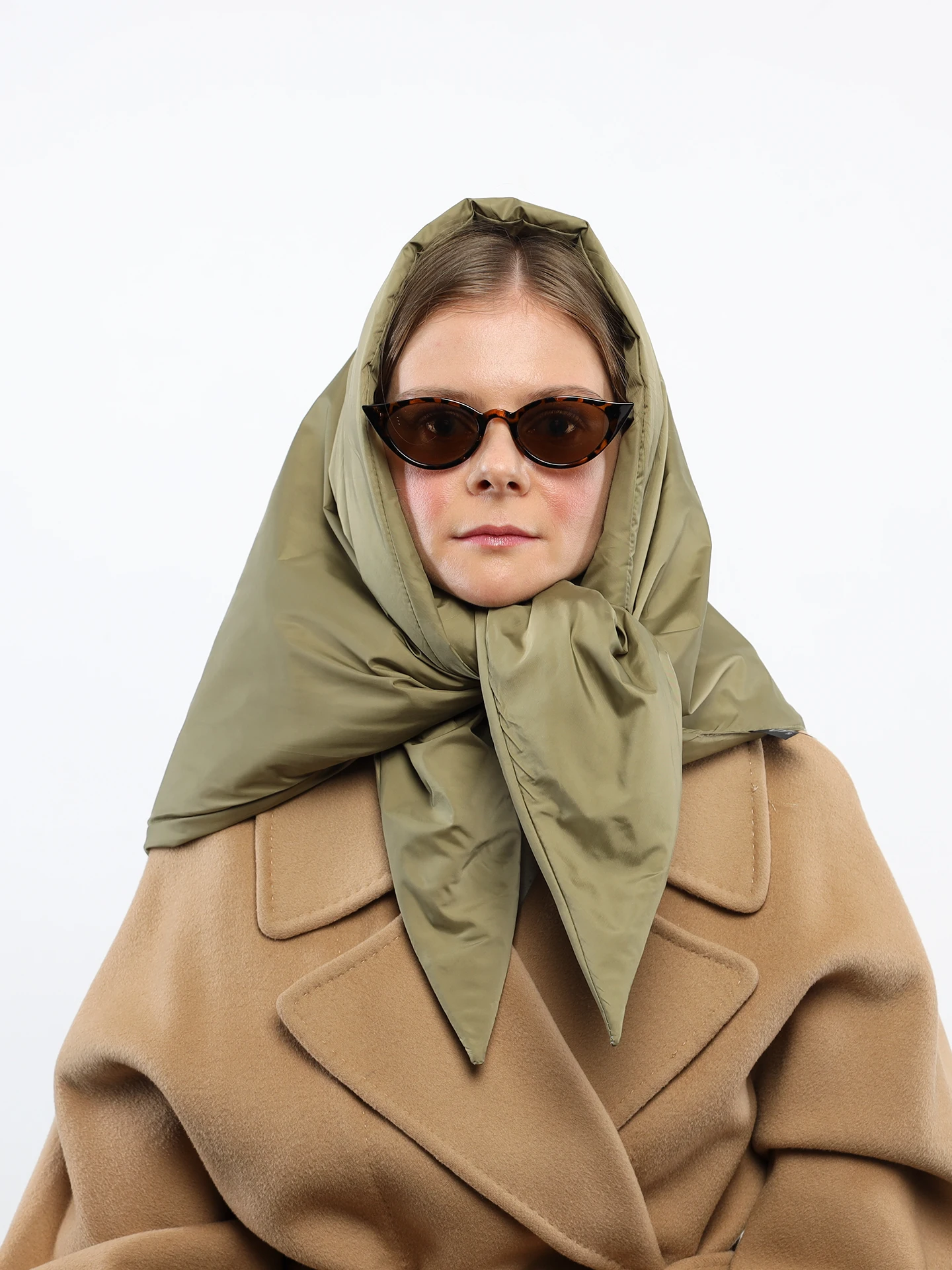 Fashion Quilted Head Scarf, Winter Scarf With Buffs And Hood Scarf