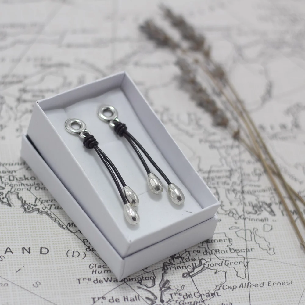 Pendientes mujer de cuero zamak bañado en plata. Hecho a mano España Niluxe Design. Pendientes largos. Pendientes fiesta. Pendiente charms. Pendientes encanto.| - AliExpress