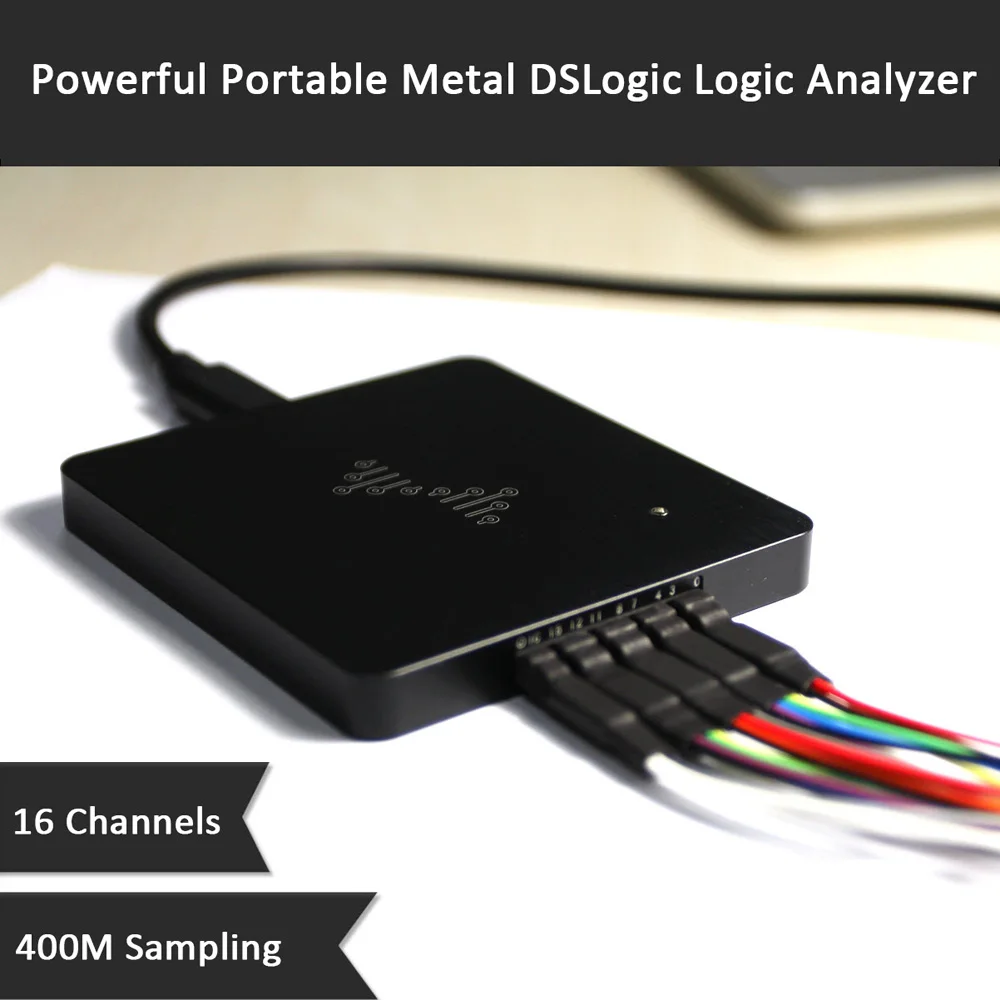 Portable Metal DSLogic Logic Analyzer 16 Channels 100MHz USB-based Debugging Logic Analyzer DreamSourceLab DSLogic U2Basic logic analyzer