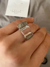 HUANZHI-Conjunto de anillos redondos de resina acrílica para mujer, colorido cuadrado geométrico, con diamantes de imitación, regalo de fiesta, 2021