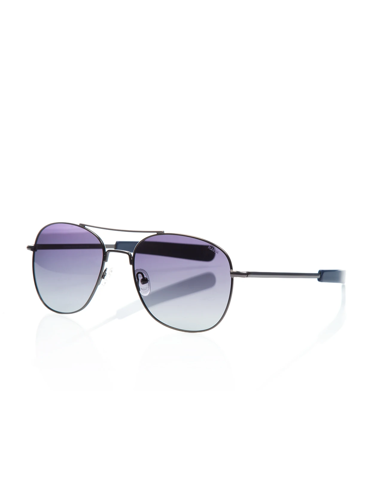 

Men's sunglasses hw 1643 03 metal metallic organic rectangle rectangular 56-19-145 hawk