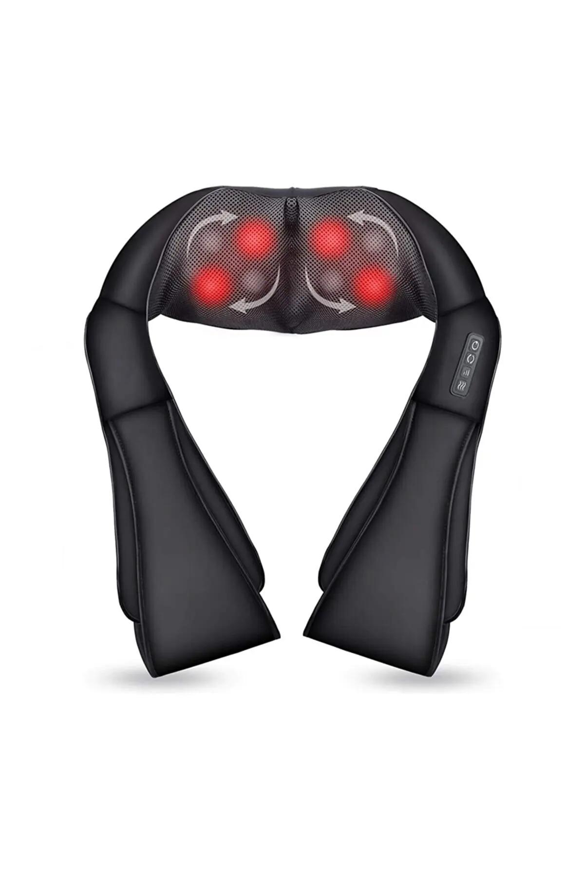 Heated Neck Waist Back Shoulder Massage Cushion Kneading With Scrub Massage Tool Home Office Car Easy To Use 3 Stage speed Adjus easy belt without buckle free mens belts for women waist ceinture femme elastic stretch riem jeans hidden invisible secret kids