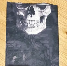 Pañuelo 3D de calavera fantasma, para el cuello polaina, protector para la cabeza, bufandas de tubo pasamontañas, transpirable, diadema, Verano