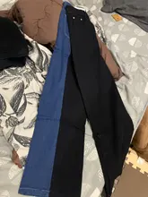 Pantalones vaqueros largos Vintage para mujer, ropa informal suelta de cintura alta, ropa de dos colores, vaqueros de pierna ancha