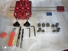 Taladro para agujeros de carpintería 3 en 1, posicionador de guía, plantilla de sistema de carpintería, Kit de aleación de aluminio, herramienta de trabajo de madera