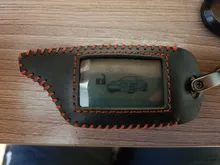 3 botones de cuero coche-estilo de cubierta para Starline B9 B6 A91 A61 Twage dos forma de sistema de alarma para coche llavero