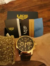 LIGE-Relojes de cuarzo a la moda para hombres, accesorio masculino de lujo, resistente al agua, informal, de cuero