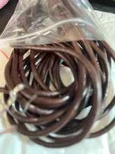 1,0/1,5/2/2.5/3/4/5mm 4 colores cuero de vaca genuino redondo Tanga cordón DIY pulsera cuerda para hacer joyas