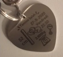 Llavero personalizado de estado de nacimiento para bebé, regalo para el primer padre, día de la Madre, nombre del bebé, fecha, tiempo de peso, llavero de altura