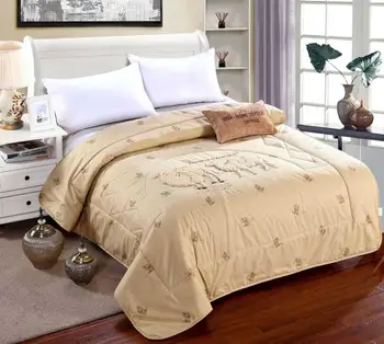 

Blanket of camel's down with embroidery premium bl001