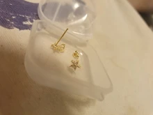Pendientes de estrella de cinco puntas de cristal para mujer, aretes de Plata de Ley 925 chapados en oro de 14k, accesorios de joyería de boda simples