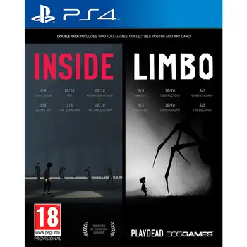 

Inside + Limbo (Double Pack) Ps4 video Games 505 Games Terror/Horror age 18 +