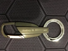 QOONG-Llavero de Metal para hombre, llavero de aleación de Zinc con grabado personalizado, Y09, 2021