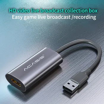 

Portable Capture Card USB 2.0 HDMI 1080P placa de video Reliable streaming Adapter For OBS Game Live Broadcasts Camera Recording