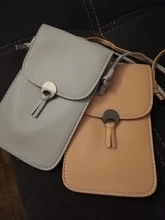 Bolso de teléfono móvil con pantalla táctil transparente para mujer, bandolera con cadena de PU, con solapa pequeña, 2021