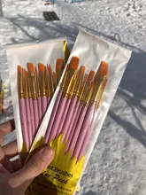 Juego de 6/10 Uds. De pinceles para pintar acuarela, pluma de pintura Gouache, mango de madera de nailon, juego de pinceles de pintura, suministros de arte para dibujar