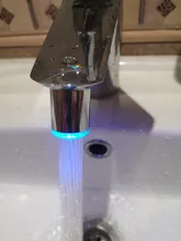 ZhangJi LED grifo de luz boquilla grifo RGB Color parpadeante temperatura grifo aireador ahorro de agua cocina accesorios de baño