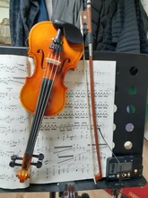 Violín de madera de graves para estudiantes principiantes, con estuche, cuerdas para ARCO, soporte de hombro, 1/8, 1/16