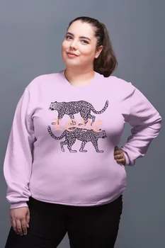 

Angemiel Wear Love Leopard Pink Women Sweatshirts
