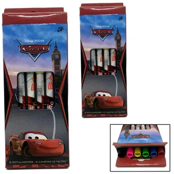 

2x Set markers theme Disney Cars drawing coloring school children 12 PCs colors