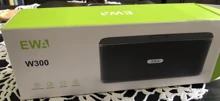 EWA-Altavoces W300 con Bluetooth, 2x6W, sonido estéreo fuerte, batería de 4000mAh, altavoz portátil inalámbrico para Fiesta al aire libre de viaje