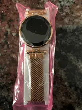 Relojes magnéticos digitales de lujo para mujer, de acero inoxidable, dorado, rosa, LED, de cuarzo, femenino