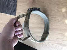 Collar de perro personalizado con grabado de nombre libre, hebilla de Metal fuerte, táctico, perro militar, con mango de Control, liberación rápida