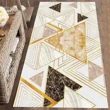 Else коричневый желтый бежевый треугольники геометрические 3d принт нескользящие микрофибры Моющиеся бегунок Коврики для прихожей