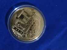 Moneda de Bitcoin coleccionable, recuerdo bañado en Oro creativo, gran regalo, colección de arte de monedas, Moneda conmemorativa de oro física, 1 Uds.