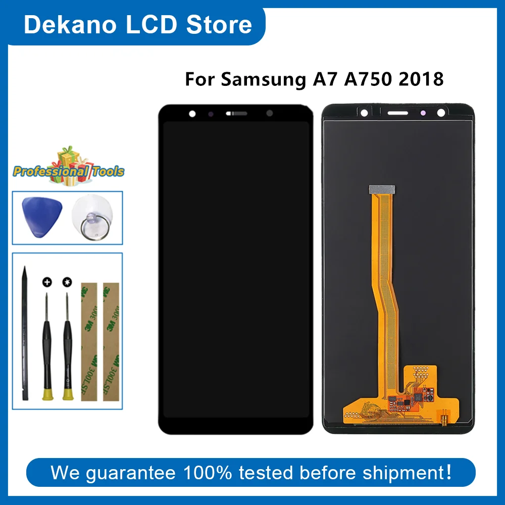 ЖК-дисплей для Samsung A7 2018 A750 SM-A750F SM-A750FN/DS SM-A750F/DS SM-A750G SM-A750GN сенсорный экран с