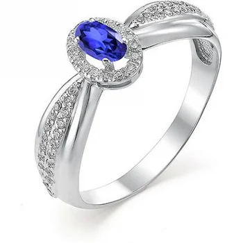 

Alcor ring with sapphire and cubic zirconia