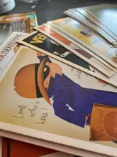 Juego de tarjetas de memoria de estilo clásico, póster famoso Vintage, tarjetas de felicitación, regalo de Año Nuevo, 32 unids/lote