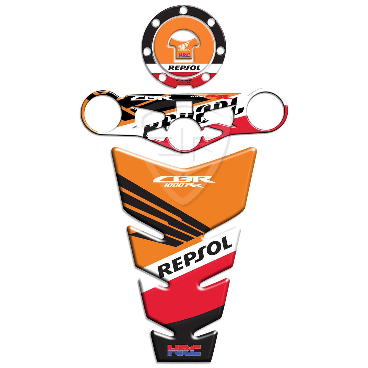 Мотоциклетная 3D наклейка на бак Honda Repsol 1000rr 2008-2013 Защитная Наклейка для 1000RR 2008 - 2013