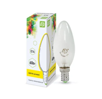 

LED candle bulb B35 60 W 230 V E14 matte 630lm ASD