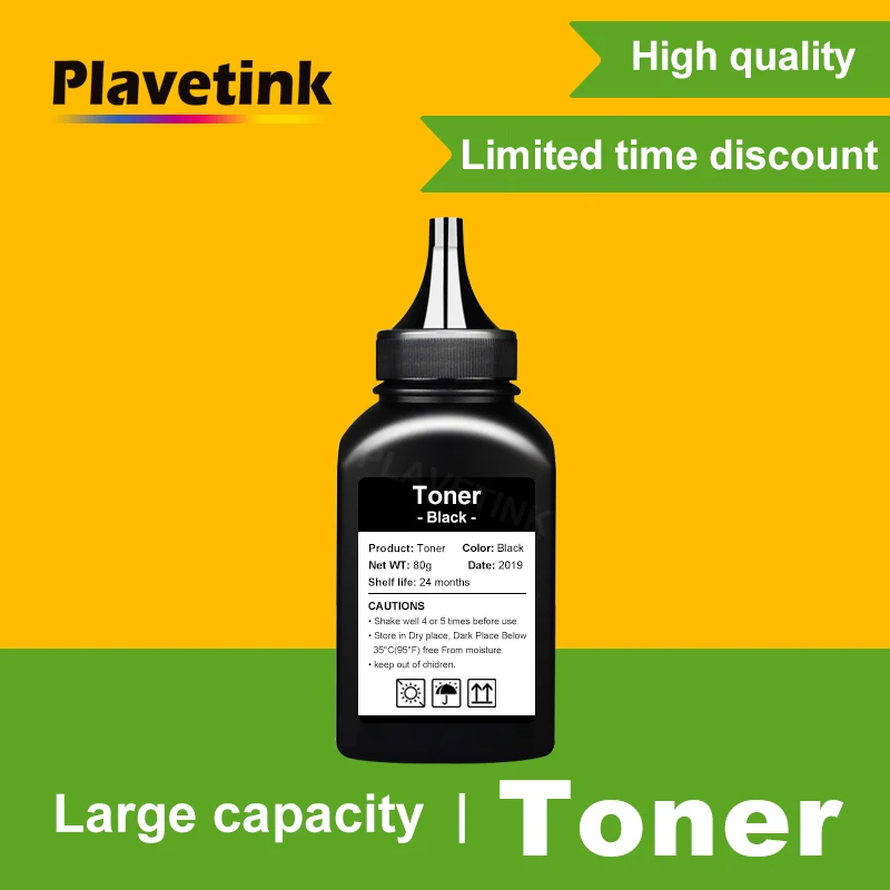 Черный тонер порошок Plavetink для HP CF283A 83a совместимый с LaserJet Pro MFP M125 127fn 127fw чернила