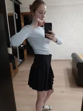 Mini Skirts School-Uniform Female Girl White High-Waist Fashion Women Cute Sweet Pleated