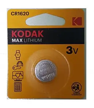 

Pila de boton Kodak bateria original Litio CR1620 3V en blister 1X Unidad