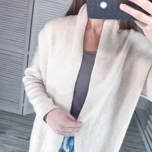 Cárdigan de punto largo y grueso para mujer, suéter de manga larga, cárdigan informal, ropa de calle, suéter de punto abierto, Invierno
