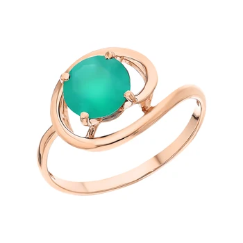 

Gold ring with Onyx sunlight sample 585