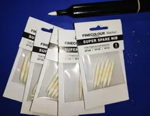 Finecolour-Cabezal de rotulador de arte, repuesto EF100/EF101/EF102 generación, grande y oblicuo reemplazable, punta redonda pequeña para rotulador