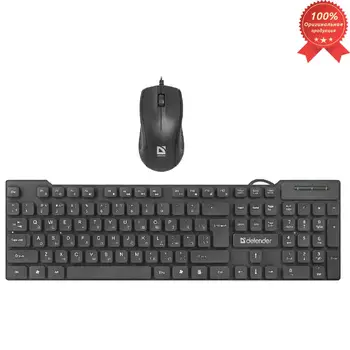 

Wired kit (keyboard + mouse), DEFENDER York C-777 RU, black multimedia