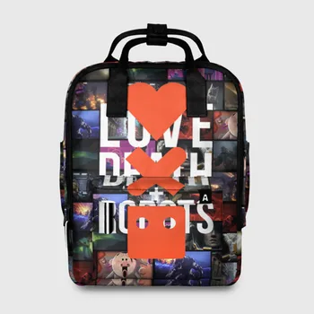 

Women's backpack 3D love death robots (LDR)