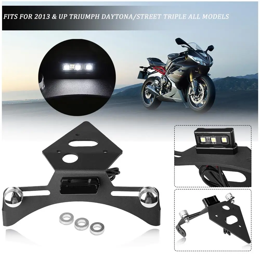 Держатель номерного знака для Triumph Daytona 675 Street Трехместный задний аккуратный