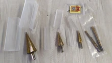 3 Drill-Bit-Set Saw-Tool Hole-Cutter Wood-Cone Step Metal Hss Steel Titanium 6 6