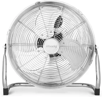 

H.Koenig JOE32 fan design in chrome Metal, power 100 W, 3 speeds, 3 blades, diameter 45 cm, 62.32 dB
